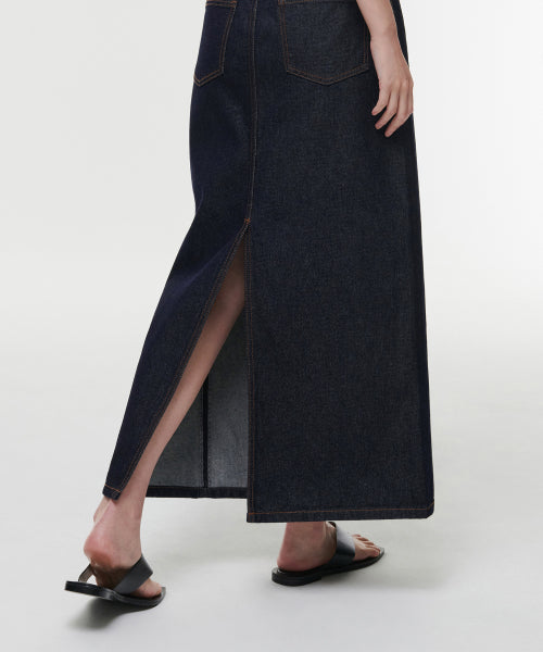MUSINSA STANDARD WOMAN MUSINSA STANDARD WOMAN Denim Maxi Skirt Deep Indigo