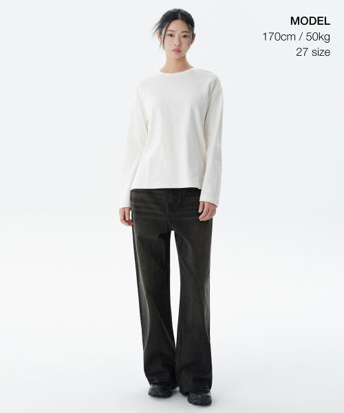 MUSINSA STANDARD WOMAN MUSINSA STANDARD WOMAN Denim Pants Rusty Black