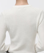 MUSINSA STANDARD WOMAN MUSINSA STANDARD WOMAN Women's Ribbed Slim Crew Neck Knit [Ivory]