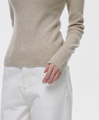 MUSINSA STANDARD WOMAN MUSINSA STANDARD WOMAN Women's Ribbed Slim Crew Neck Knit Light Beige