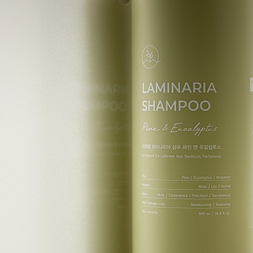 LA FERME Laminaria Shampoo Pine & Eucalyptus 500ml + 6 sachets as a free gift