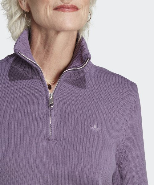 ADIDAS Korean Knitwear Half Zip - Violet