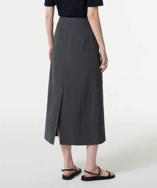 MUSINSA STANDARD WOMAN MUSINSA STANDARD WOMAN Women's Crinkle Long Skirt [Gray]