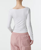 MUSINSA STANDARD WOMAN MUSINSA STANDARD WOMAN T-Shirt Slim Ballerina Long Sleeve [White]