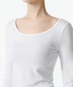 MUSINSA STANDARD WOMAN MUSINSA STANDARD WOMAN T-Shirt Slim Ballerina Long Sleeve [White]