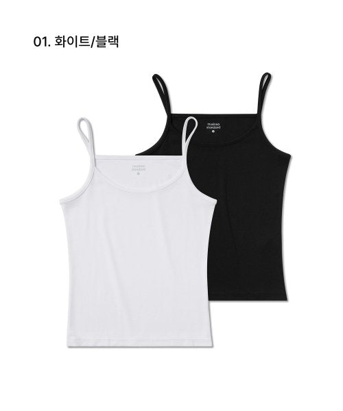 MUSINSA STANDARD WOMAN MUSINSA STANDARD WOMAN Women's Slim String Sleeveless Top 2 Pack