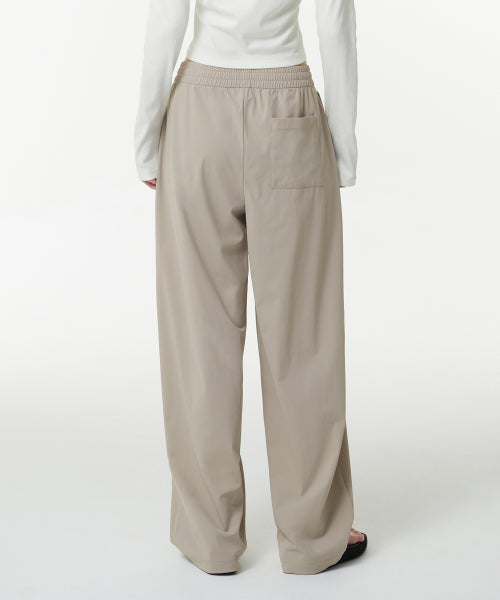 MUSINSA STANDARD WOMAN MUSINSA STANDARD WOMAN Women's Cooling Deep Tuck Wide Banding Pants Greyish Beige