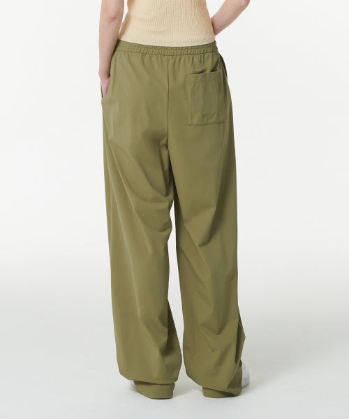 MUSINSA STANDARD WOMAN MUSINSA STANDARD WOMAN Women's Cooling Deep Tuck Wide Banding Pants (Moss)