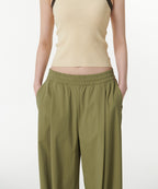 MUSINSA STANDARD WOMAN MUSINSA STANDARD WOMAN Women's Cooling Deep Tuck Wide Banding Pants (Moss)