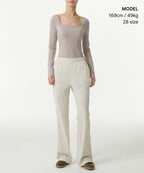 MUSINSA STANDARD WOMAN MUSINSA STANDARD WOMAN Women's Cooling Boot Cut Banding Pants [Cream]