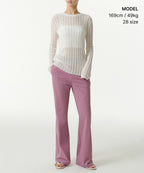 MUSINSA STANDARD WOMAN MUSINSA STANDARD WOMAN Women's Cooling Boot Cut Banding Pants Dusty Pink