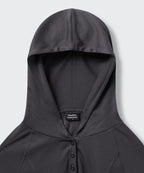 MUSINSA STANDARD WOMAN MUSINSA STANDARD WOMAN Women's Ribbed Slim Hooded Long Sleeve T-Shirt (Dark Gray)