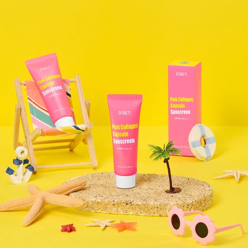 OGET OGET Pink Collagen Capsule Sunscreen 40ml SPF 50+