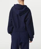MUSINSA STANDARD WOMAN MUSINSA STANDARD WOMAN Hoodie Women's Volume Crop Zip-up [Navy]