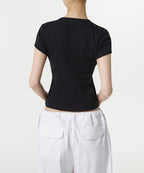 MUSINSA STANDARD WOMAN MUSINSA STANDARD WOMAN T-Shirt Slim Crew Neck [Black]