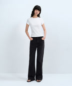 MUSINSA STANDARD WOMAN MUSINSA STANDARD WOMAN Women's Slim Crew Neck T-Shirt (White)