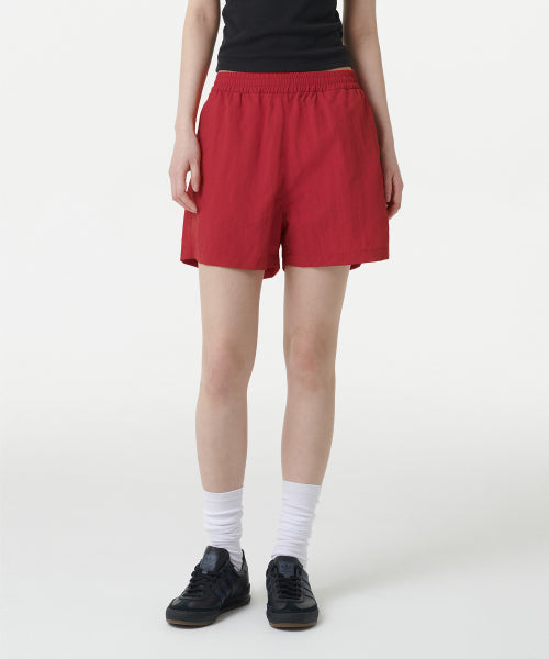MUSINSA STANDARD WOMAN MUSINSA STANDARD WOMAN Women's Nylon Banding Shorts [Red]