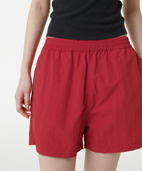 MUSINSA STANDARD WOMAN MUSINSA STANDARD WOMAN Women's Nylon Banding Shorts [Red]