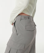 MUSINSA STANDARD WOMAN MUSINSA STANDARD WOMAN Cargo Maxi Skirt (Light Gray)