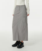 MUSINSA STANDARD WOMAN MUSINSA STANDARD WOMAN Cargo Maxi Skirt (Light Gray)