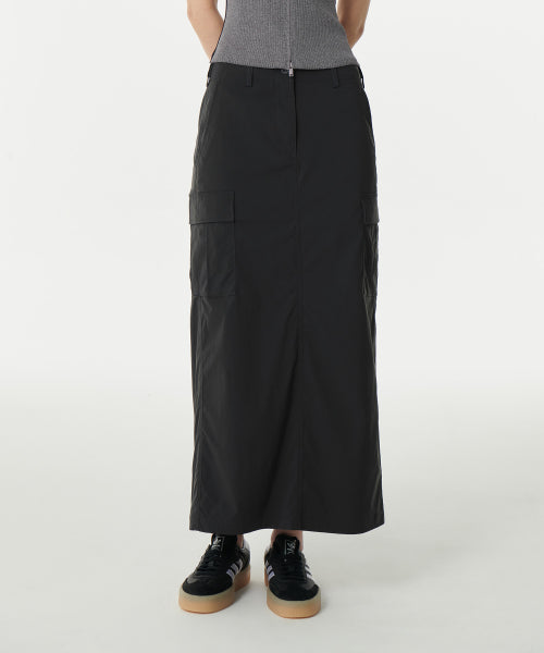 MUSINSA STANDARD WOMAN MUSINSA STANDARD WOMAN Cargo Maxi Skirt [Gunmetal]