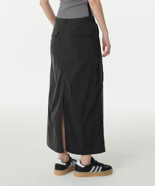 MUSINSA STANDARD WOMAN MUSINSA STANDARD WOMAN Cargo Maxi Skirt [Gunmetal]