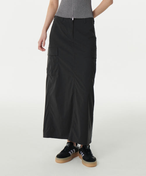 MUSINSA STANDARD WOMAN MUSINSA STANDARD WOMAN Cargo Maxi Skirt [Gunmetal]