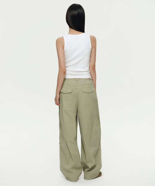 MUSINSA STANDARD WOMAN MUSINSA STANDARD WOMAN Women's Parachute Pants [Sage]