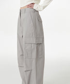 MUSINSA STANDARD WOMAN MUSINSA STANDARD WOMAN Women's Wide Cargo Pants (Light Gray)