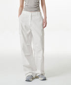 MUSINSA STANDARD WOMAN MUSINSA STANDARD WOMAN Women's Wide Cargo Pants (White)