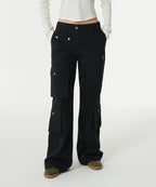 MUSINSA STANDARD WOMAN MUSINSA STANDARD WOMAN Women's Pants Semi Boot Cut Utility Cargo [Black]