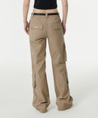 MUSINSA STANDARD WOMAN MUSINSA STANDARD WOMAN Women's Pants Semi Boot Cut Utility Cargo [Beige]