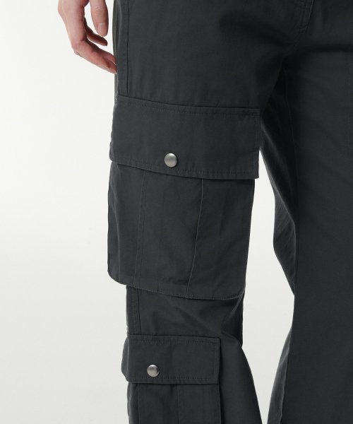 MUSINSA STANDARD WOMAN MUSINSA STANDARD WOMAN Women's Pants Semi Boot Cut Utility Cargo [Dark Gray]