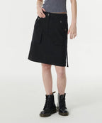 MUSINSA STANDARD WOMAN MUSINSA STANDARD WOMAN Women's Cargo Knee Length Skirt (Black)