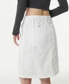 MUSINSA STANDARD WOMAN MUSINSA STANDARD WOMAN Cargo Knee Length Skirt (White)