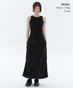 MUSINSA STANDARD WOMAN MUSINSA STANDARD WOMAN Nylon Parachute Skirt [Black]