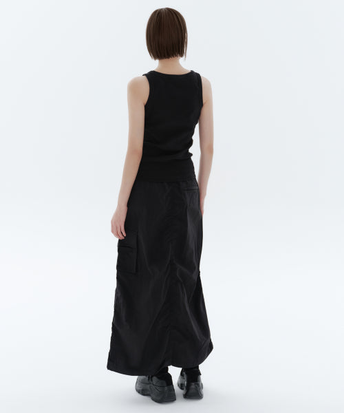 MUSINSA STANDARD WOMAN MUSINSA STANDARD WOMAN Nylon Parachute Skirt [Black]