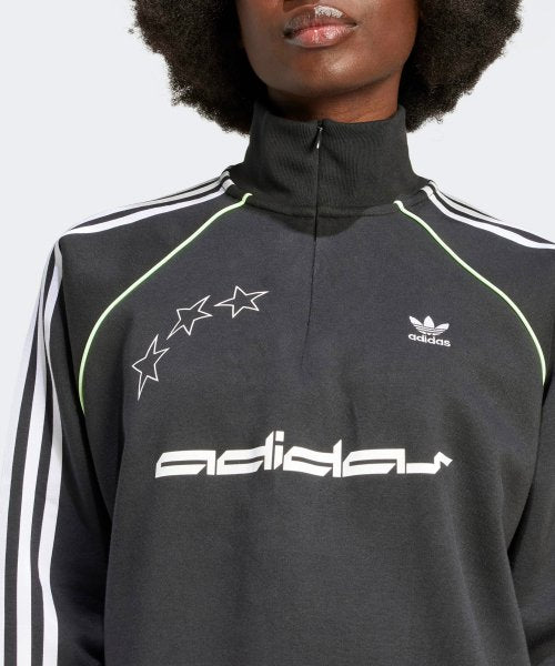 ADIDAS ADIDAS Sweatshirt Half Zip - Black