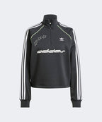 ADIDAS ADIDAS Sweatshirt Half Zip - Black