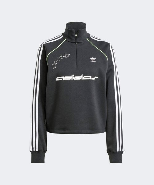 ADIDAS ADIDAS Sweatshirt Half Zip - Black