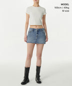 MUSINSA STANDARD WOMAN MUSINSA STANDARD WOMAN Denim Mini Skirt Light Indigo