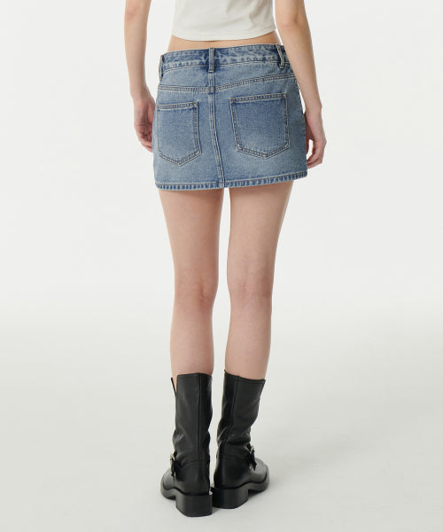 MUSINSA STANDARD WOMAN MUSINSA STANDARD WOMAN Denim Mini Skirt Light Indigo