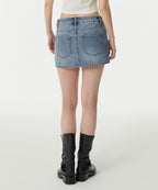 MUSINSA STANDARD WOMAN MUSINSA STANDARD WOMAN Denim Mini Skirt Light Indigo