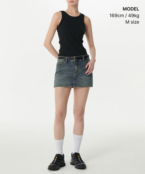 MUSINSA STANDARD WOMAN MUSINSA STANDARD WOMAN Denim Mini Scotts Rusty Blue