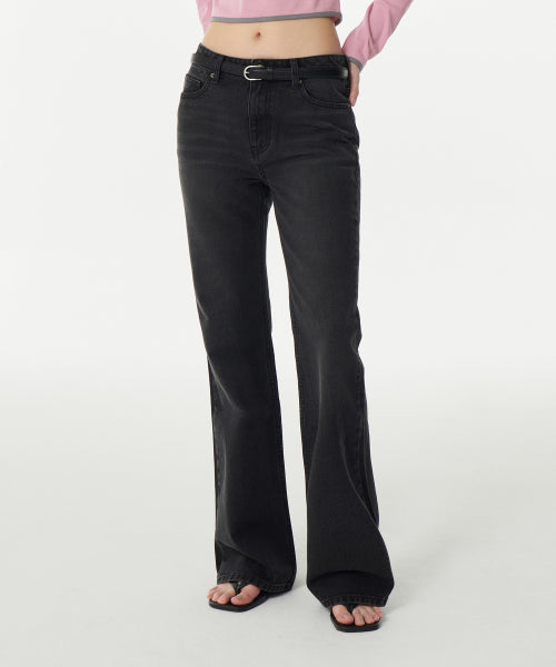 MUSINSA STANDARD WOMAN MUSINSA STANDARD WOMAN Women's Boot Cut Denim Pants (Washed Black)