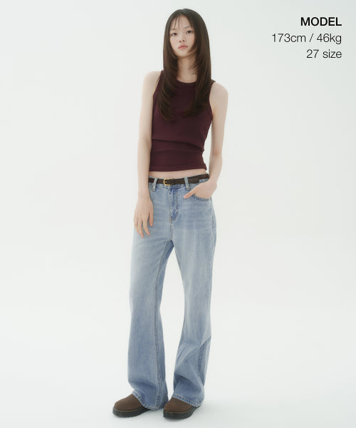 MUSINSA STANDARD WOMAN MUSINSA STANDARD WOMAN Women's Boot Cut Denim Pants [Light Indigo]