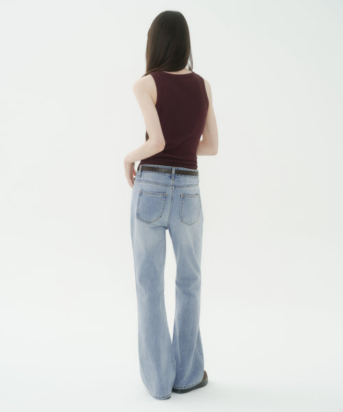 MUSINSA STANDARD WOMAN MUSINSA STANDARD WOMAN Women's Boot Cut Denim Pants [Light Indigo]