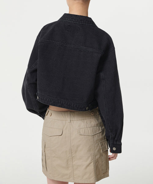 MUSINSA STANDARD WOMAN MUSINSA STANDARD WOMAN Women's Relaxed Crop Denim Zip-Up Jacket