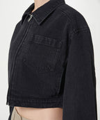 MUSINSA STANDARD WOMAN MUSINSA STANDARD WOMAN Women's Relaxed Crop Denim Zip-Up Jacket