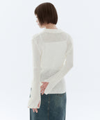 MUSINSA STANDARD WOMAN MUSINSA STANDARD WOMAN Cardigan Slim Collared [Ivory]